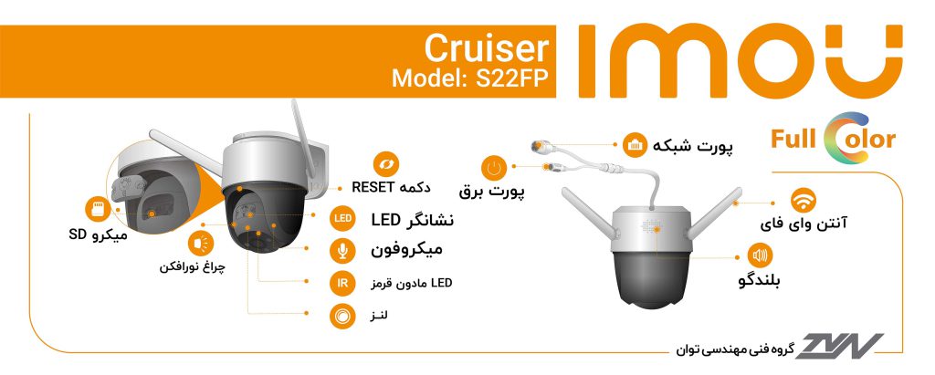 دوربین مداربسته مینی اسپید دام کروزر آیمو مدل Imou Cruiser IPC-S22FP