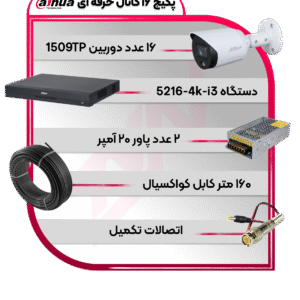 پکیج دوربین و دستگاه 16 کاناله سری حرفه ای