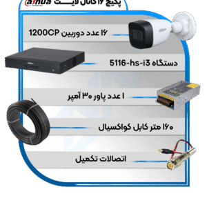 پکیج دوربین و دستگاه 16 کاناله سری لایت