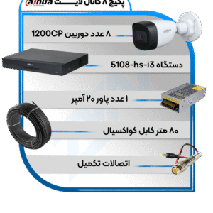 پکیج دوربین و دستگاه 8 کانال سری لایت